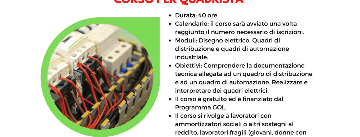 Corso per Quadrista finanziato dal programma GOL in partenza la prossima settimana a Sesto San Giovanni 3