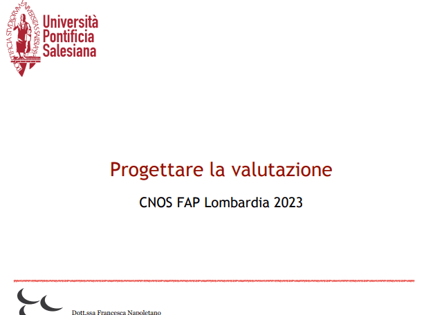 Autovalutazione e valutazione tra pari: il corso CNOS-FAP per valorizzare le competenze degli studenti 3